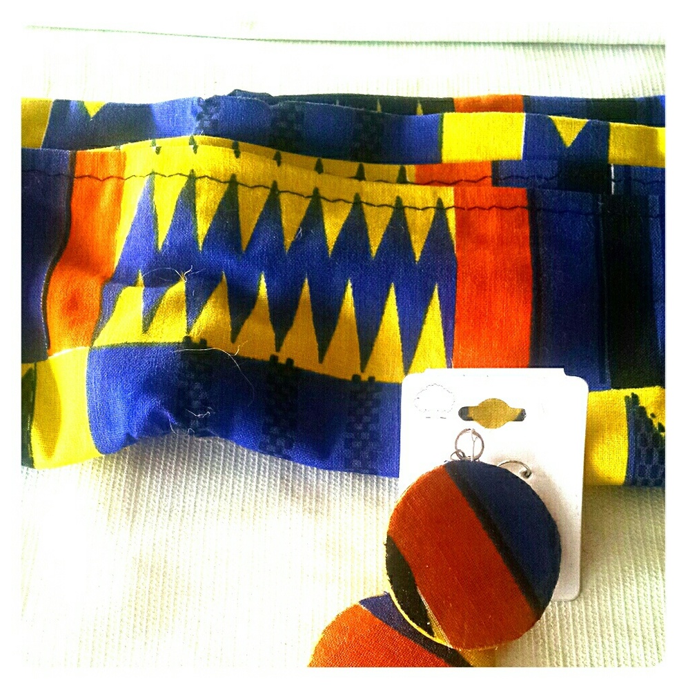 Handmade Headwrap with matching Earrings
